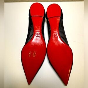Christian Louboutin Black Flats with Red Soles